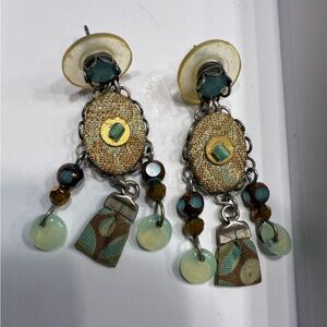 Ayala Bar Vintage Multicolor Dangle Earrings